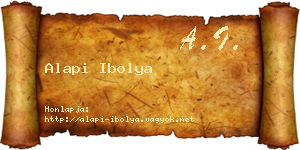 Alapi Ibolya névjegykártya